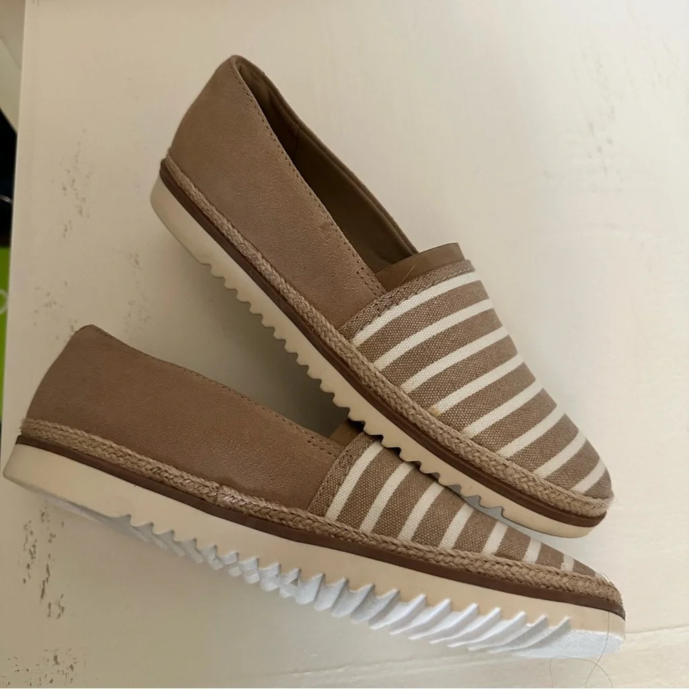 Clark’s Striped‎ Espadrilles Serena Paige shoes sz 8.5